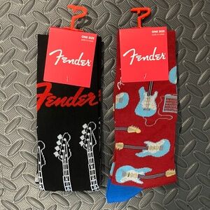 Fender Men's 2 Pair Guitar Socks